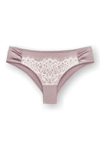 Load image into Gallery viewer, Such Bliss Beautiful pink satin panty with white lace overlay