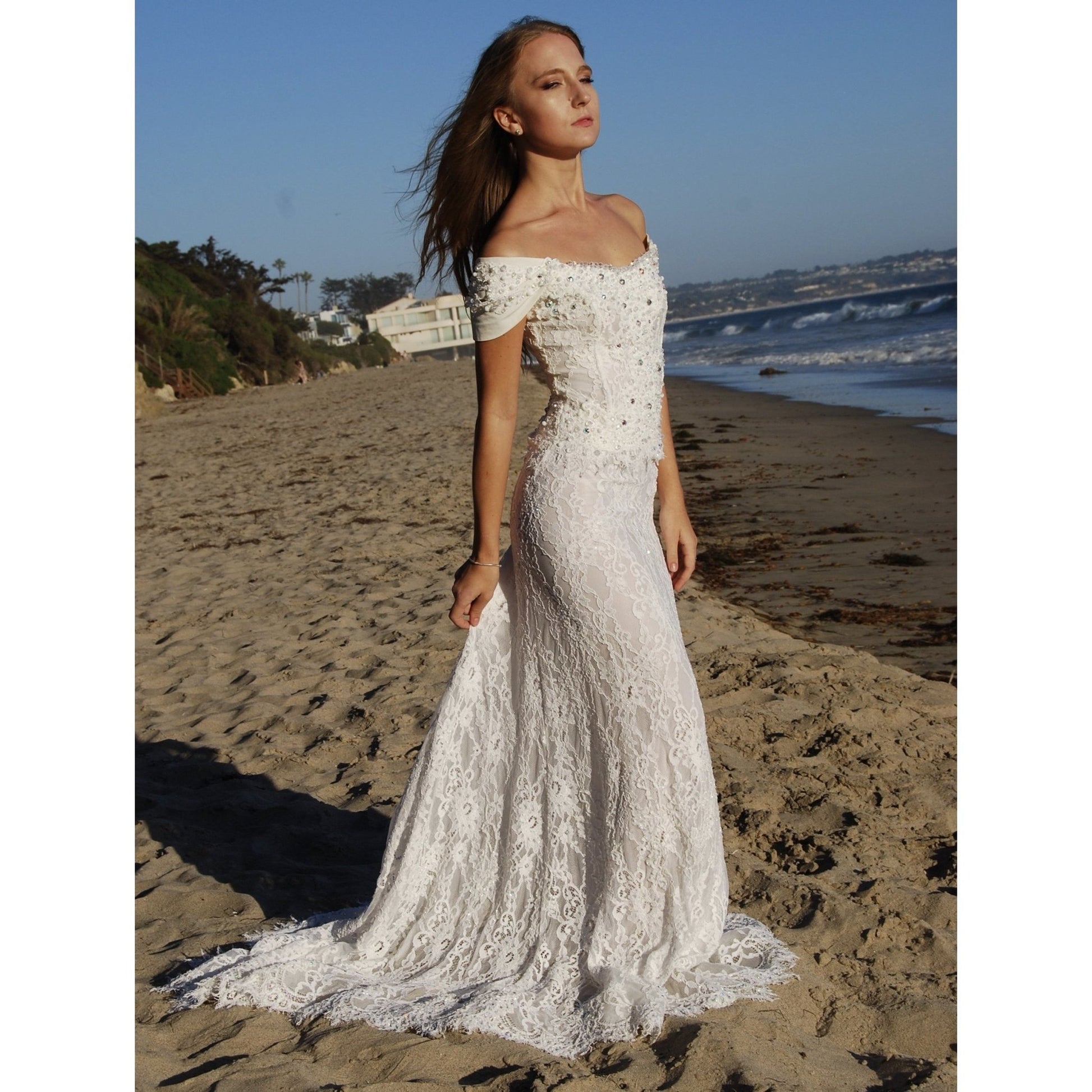 French Lace Wedding Dress, One of a kind! - Sara Lauren USA