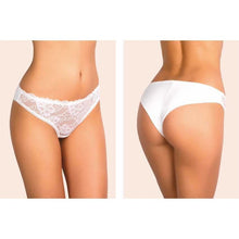 Load image into Gallery viewer, Nasturtium, White Lace &amp; Microfiber Panty - Sara Lauren USA